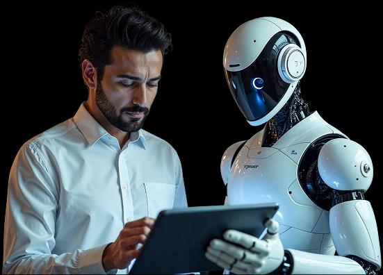 Man and Robot